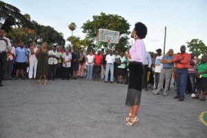 Vanessa Kissoon during her speech