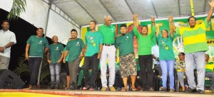 Toshaos and representatives from several Amerindian villages who endorsed the coalition.