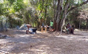 Young men who engaged in “bush cook” during the holidays