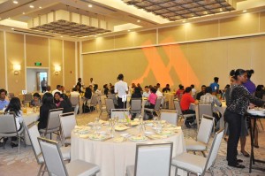 The Marriott Hotel ballroom will be a hub of activity tonight when the hotel holds its grand opening reception.