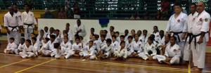 The successful participants take a group photo after the exercise. 