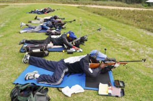 Riflemen during last year’s National at the Timehri Ranges.