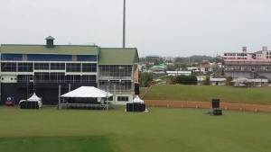 File Photo: Preparations underway at the Guyana National Stadium, Providence.