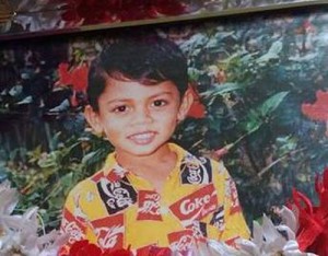 Murdered eight-year-old Vishnu Bhim