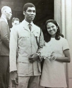 Mr. and Mrs. Granger when they tied the nuptial knot at Christ Church