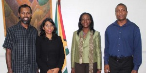 Minister Nicolette Henry with some of the Directors of the GSSF Board. 