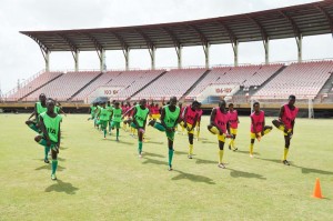 The Under-23 Squad during one of their recent weekend camps at the Providence Stadium. 