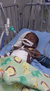 18 Month old, Travis Rudder Jr. recovering in the ICU.