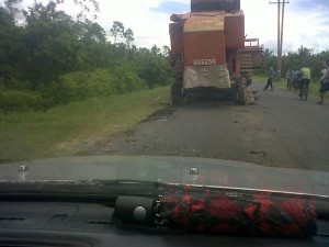 A stretch of the East Bank Berbice road that was recently rehabilitated.