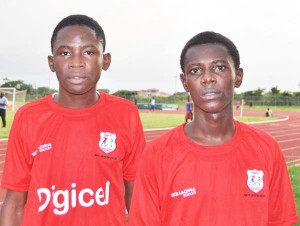 L’ Aventure Secondary goal scorers, Dan Boston (left) and Adewole Bowman.  