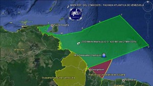 The highlighted spot including the Deepwater Champion area is what Venezuela is also claiming.