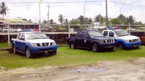 These police vehicles have been lying dormant for want of repairs for several months now. 