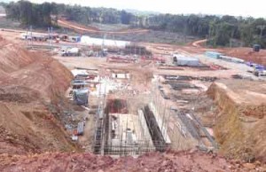 A section of the soon to be operational Aurora gold mines project