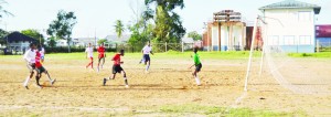 Goalward bound! Another goal  scored in the second half by Soesdyke Secondary.