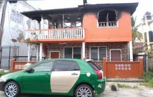 The residence which was gutted next door to the Alberttown Fire Station. 