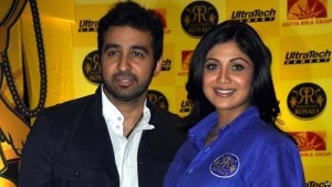 Raj Kundra (left) is the owner of the Rajasthan team and married to Bollywood's Shilpa Shetty (right) copy