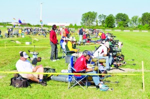 The Palma Match in full swing at 800 yards yesterday at the Viale Range, Camp Perry, Ohio, USA.