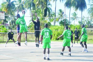 Volleyball action