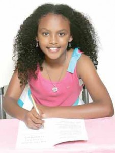 8-year –old author, Anaya Lee Willabus 