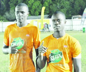 Dennis Edwards (right) & Kwame LaFleur scored the winning goals for the home team. 