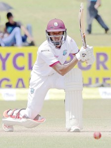 Jermaine Blackwood cracks one through the off side, Sri Lanka v West Indies, 1st Test, Galle, 4th day, October 17, 2015 ©Associated Press