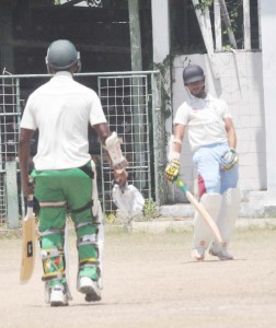 Taignarine Chanderpaul was tested early in his innings but weathered the storm well in his undefeated 57.