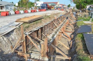 Road works has begun on the West Coast Demerara road from Vreed-en-Hoop to Hydronie.