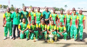 The victorious GDF team with their hardware. 