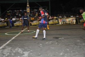 Part of the action in this year’s Georgetown Zone of the Guinness ‘Greatest of the Streets’ Futsal Competition.