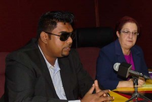 from left; PPP MP Irfaan Ali and PPP Chief Whip Gail Teixeira 