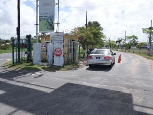 Security check at the main entrance of the University of Guyana.