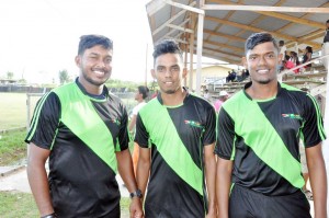 From Left Chanderpaul Hemraj, Steve Ramdass and Amir Khan. 