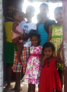 From Left: Jamal, Arvin holding his niece, Tarisha, Farisha, Tenesha (centre) with her niece