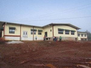 The New Port Kaituma Hospital under construction.