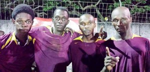 They piloted Rhythm Squad to the semi-finals stage. (from left), Kesta Joseph, Teon Jones, Sceyon Hope and Sheldon Hope.