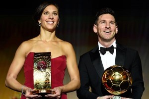 Carli Lloyd and Lionel Messi. Mike Hewitt - FIFA/FIFA via Getty Images