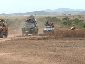 Vehicles taking persons to enjoy the beauty of the South Rupununi