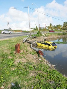 The driver of this vehicle miraculously escaped serious injury.