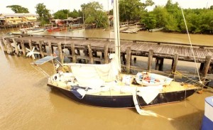 The “Allegro” moored at the GDF Coast Guard wharf.   