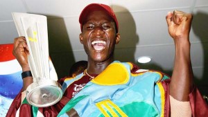 Darren Sammy guided West Indies to the World Twenty20 in 2012, but a contract dispute is undermining the team’s preparations for next month’s event © ICC/Getty 