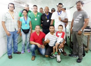 Participants of the Guyana NRA .22 Precision Shoot following the presentation on Saturday.