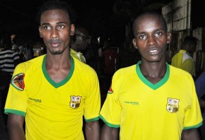 Runnel Gordon (right) and Gregory Richardson, Pele FC scorers