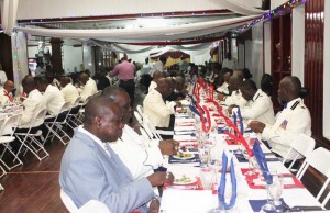 Police Officers at the dinner that followed this year’s annual police officers’ conference. 