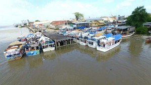 Venezuela fishing boats moored at an East Bank Demerara location this week.