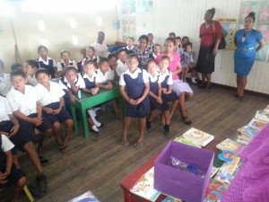 Guyana-Jamaica Friendship Association donated school supplies to Mashabo Primary School.