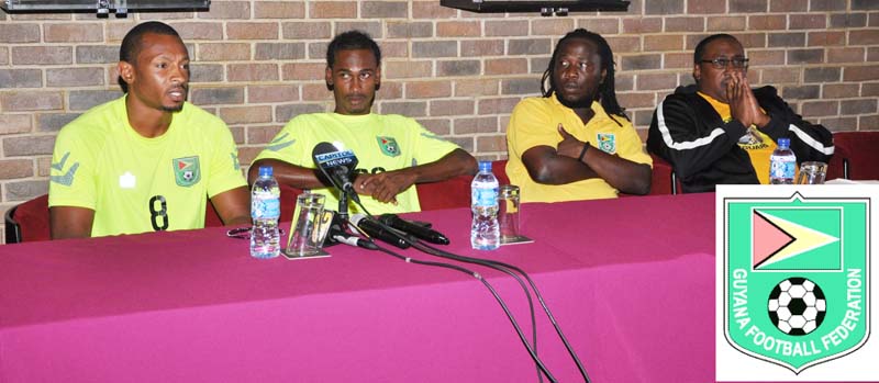 Co-Captains Christopher Nurse (left) and Gregory Richardson (2nd left) shares the head table with Co-Coaches Jamaal Shabazz (right) and Wayne Dover.  