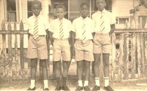 Top Common Entrance performers in 1967. From left: Deryck Archer, Malcolm McDonald, Frank Denbow and Horace Nunes