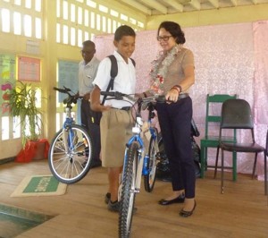 First Lady, Sandra Granger and one of the recipients.