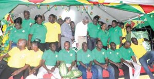 President Granger (with white shirt) poses with other government officials and LGE candidates 