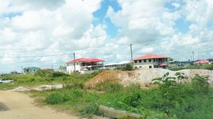 One of the housing schemes behind Herstelling, East Bank Demerara.